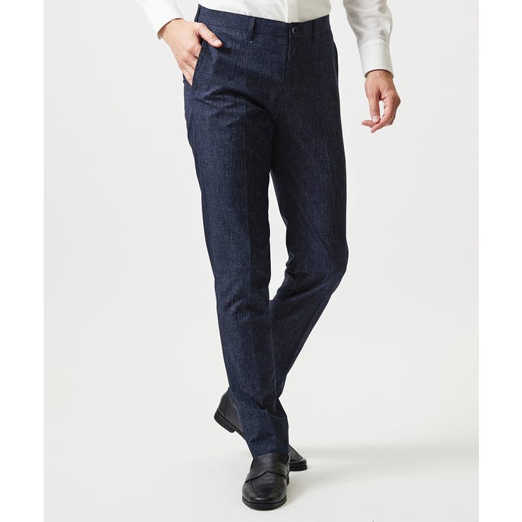 ネイビー | 【セットアップ】メッシュプリントスラックスパンツ | MICHEL KLEIN HOMME