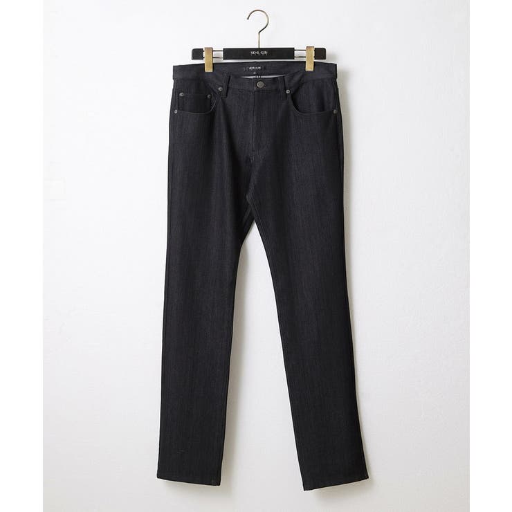 ブラック | 【撥水】プレビアシャンブレー5ポケットパンツ | MICHEL KLEIN HOMME