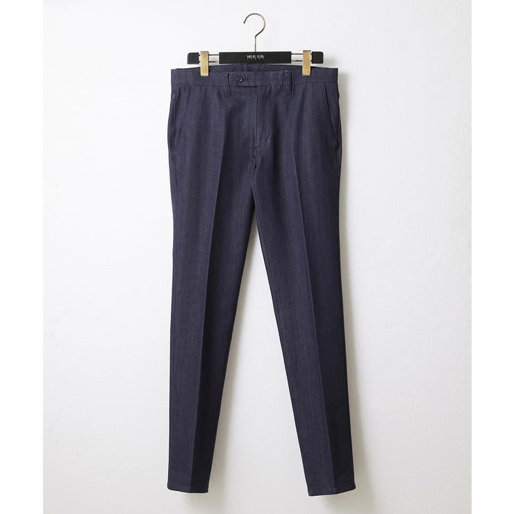 【撥水】プレビアシャンブレースラックスパンツ | MICHEL KLEIN HOMME | 詳細画像1 