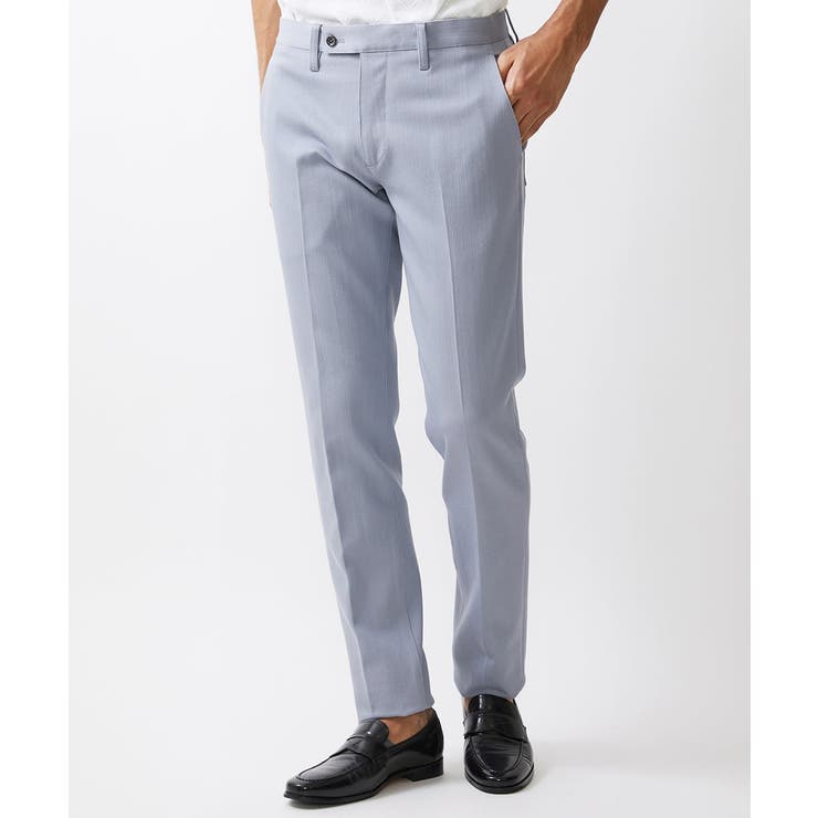 ライトブルー | 【撥水】プレビアシャンブレースラックスパンツ | MICHEL KLEIN HOMME