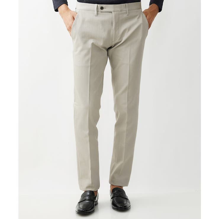 ベージュ | 【撥水】プレビアシャンブレースラックスパンツ | MICHEL KLEIN HOMME