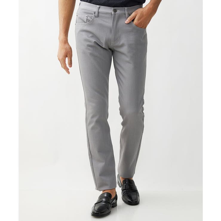 グレー | 【撥水】プレビアシャンブレー5ポケットパンツ | MICHEL KLEIN HOMME