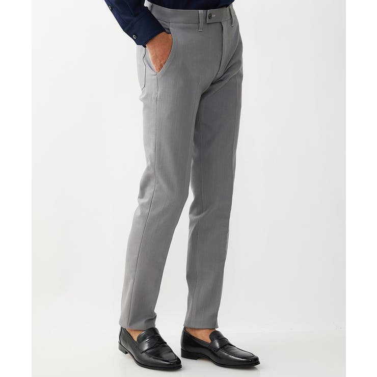 グレー | 【撥水】プレビアシャンブレースラックスパンツ | MICHEL KLEIN HOMME