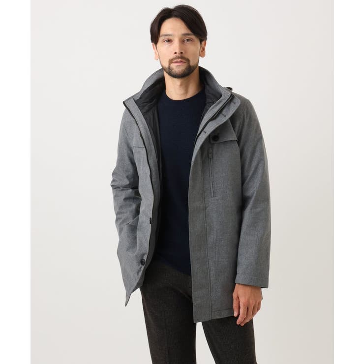 グレー | 3WAYライナー付きコート | MICHEL KLEIN HOMME