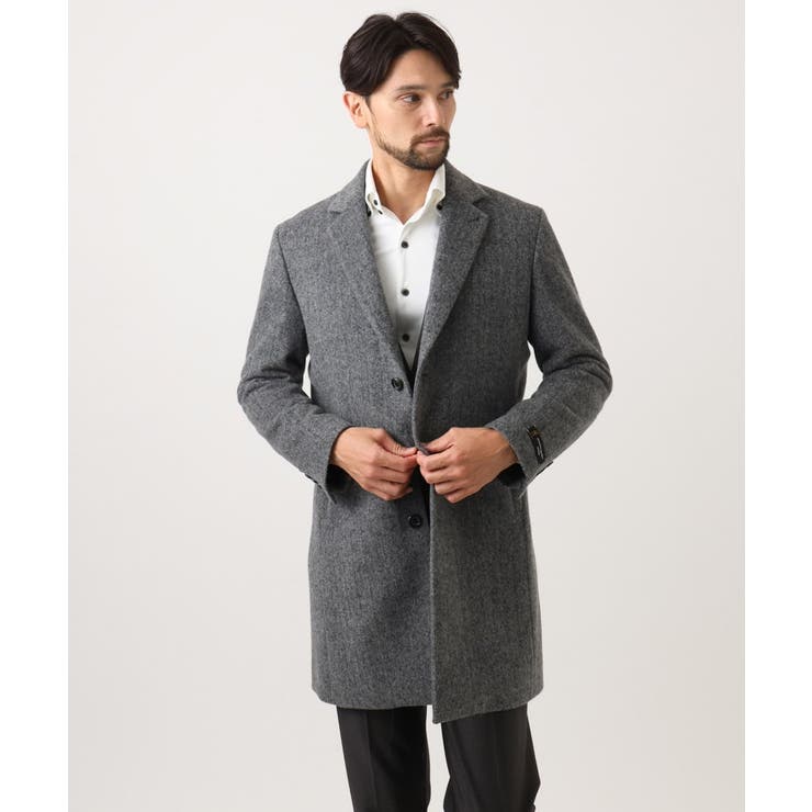 ウールヘリンボンチェスターコート | MICHEL KLEIN HOMME | 詳細画像3 