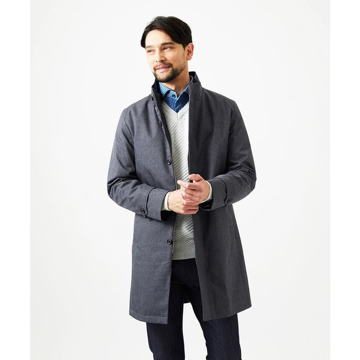 グレー | 2WAYスタンドカラーロングコート | MICHEL KLEIN HOMME