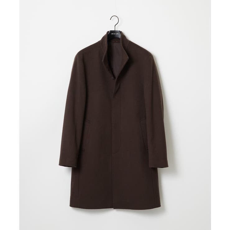 ブラウン | スタンドカラーロングコート | MICHEL KLEIN HOMME