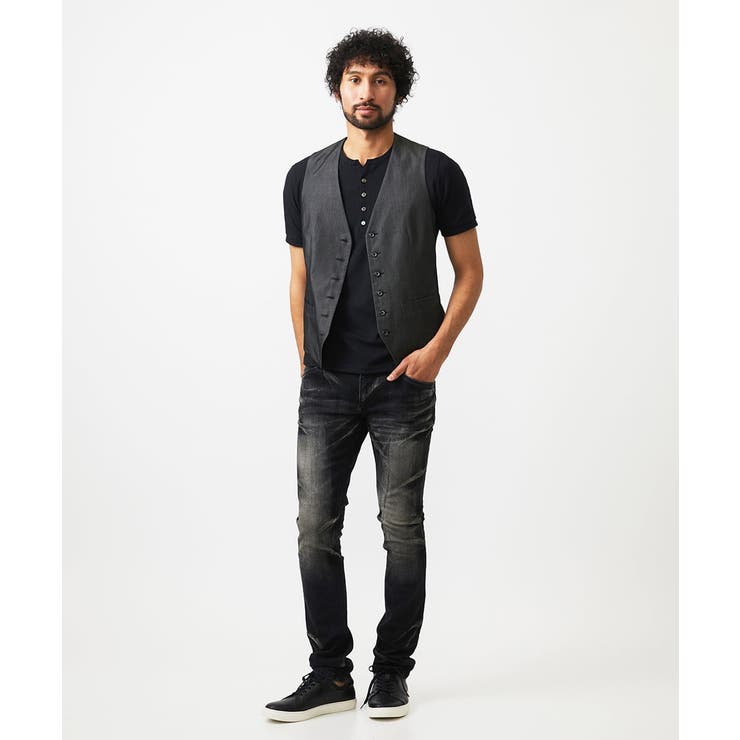 【セットアップ】デニム調リバーシブルベスト | MICHEL KLEIN HOMME | 詳細画像17 