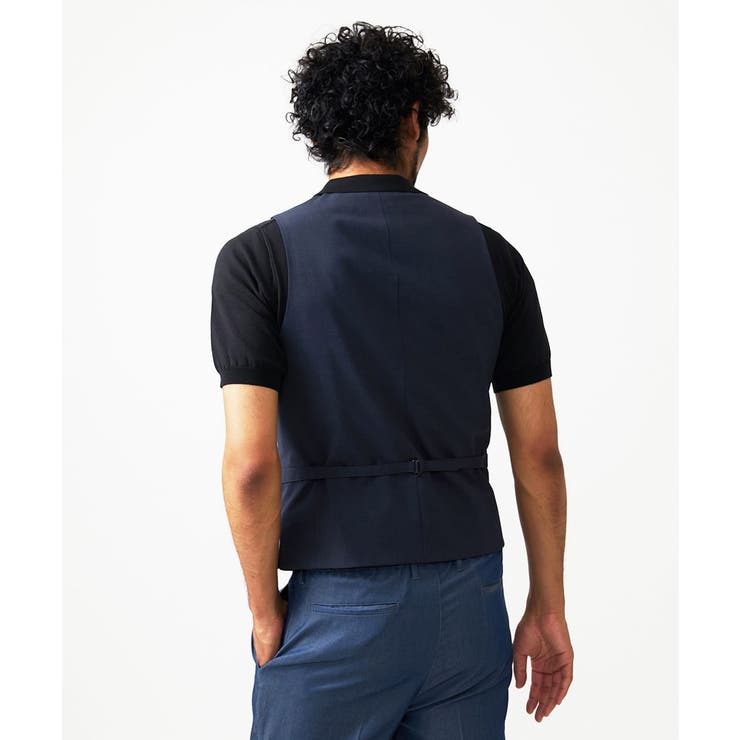 【セットアップ】デニム調リバーシブルベスト | MICHEL KLEIN HOMME | 詳細画像2 