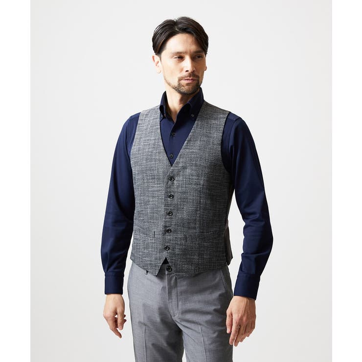 【セットアップ】3ピース対応リバーシブルベスト | MICHEL KLEIN HOMME | 詳細画像3 