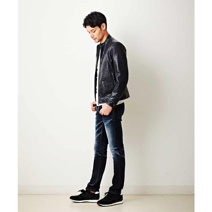 MICHEL  - 新品ツイード×羊革　ライダースジャケット　ミッシェルクランMICHEL MICHEL KLEIN ツイード 羊革 ライダース ジャケット MICHEL KLEIN