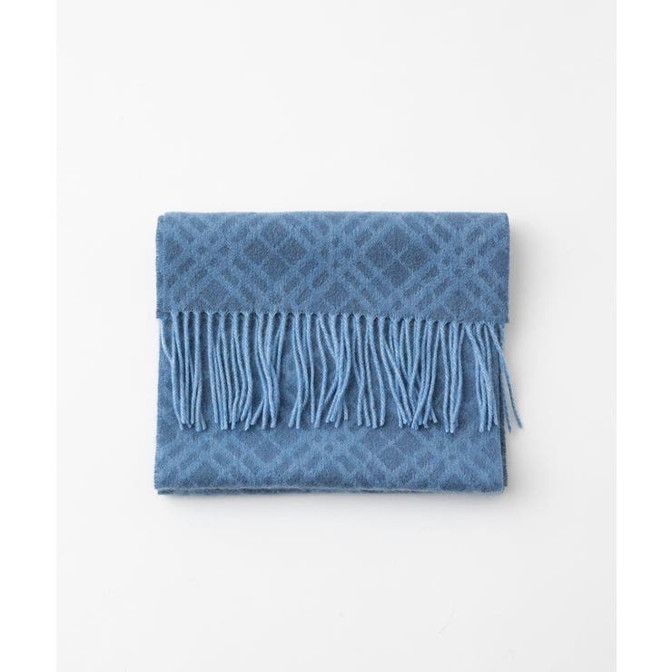 バイアスチェック柄カシミヤマフラー | MICHEL KLEIN HOMME | 詳細画像1 