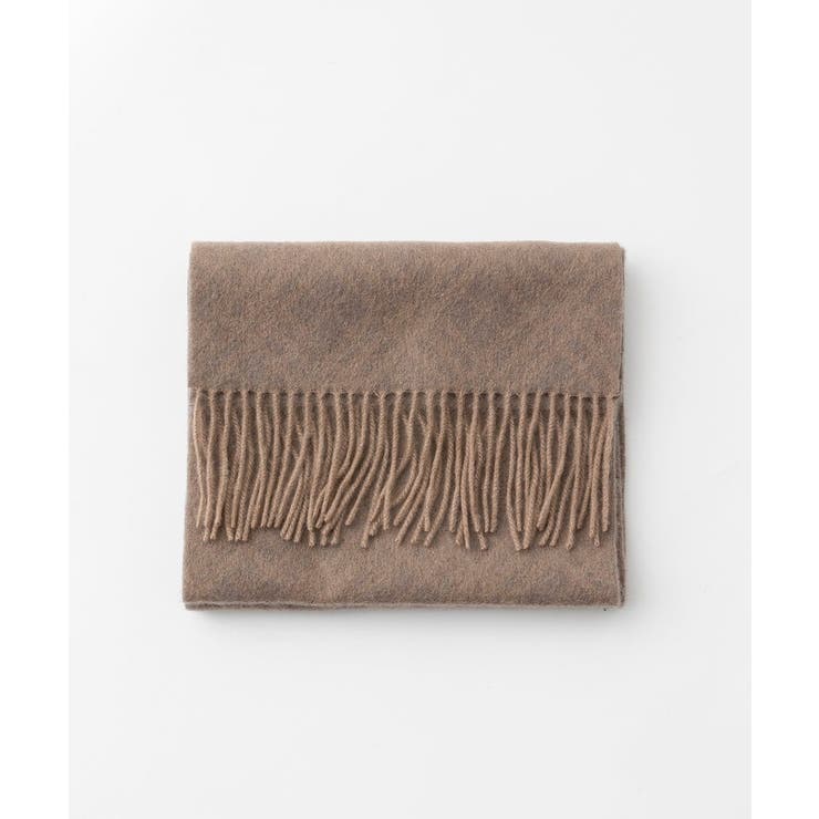 ベージュ | バイアスチェック柄カシミヤマフラー | MICHEL KLEIN HOMME