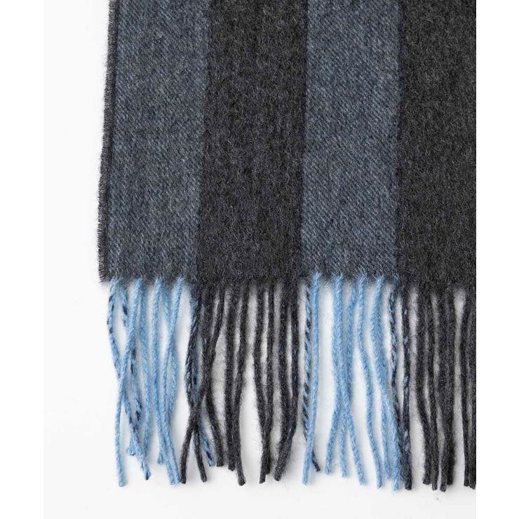 ストライプ柄カシミヤマフラー | MICHEL KLEIN HOMME | 詳細画像4 