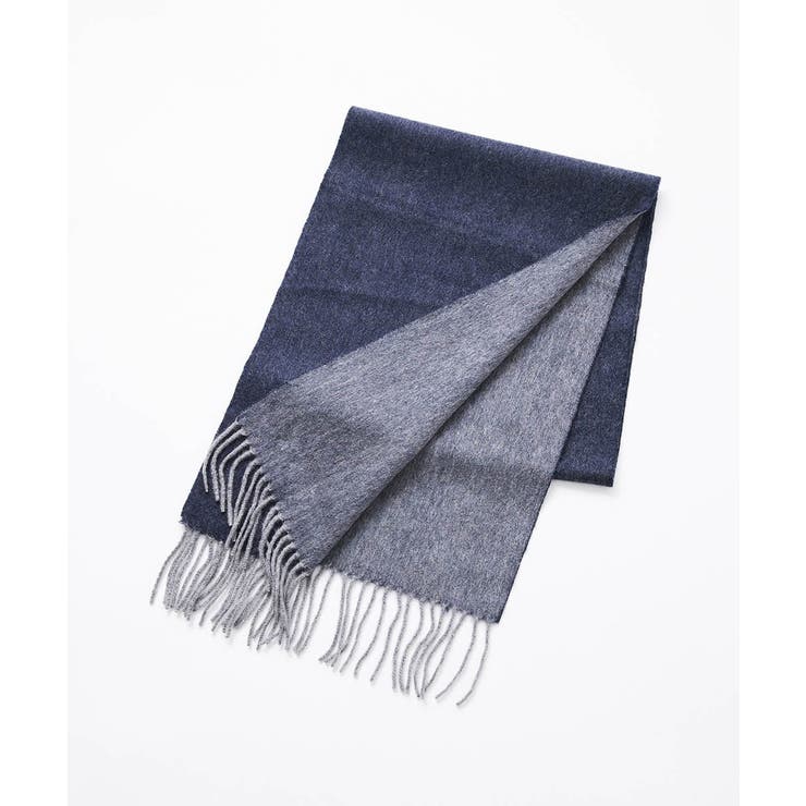 ネイビー(57) | リバーシブルカシミヤマフラー | MICHEL KLEIN HOMME