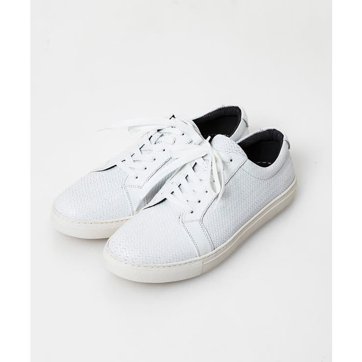 ホワイト(90) | 《日本製》エンボス加工レザーシューズ | MICHEL KLEIN HOMME