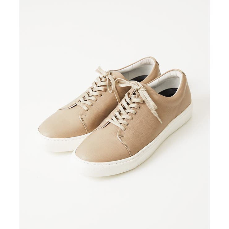 ベージュ | シボ革スニーカー | MICHEL KLEIN HOMME