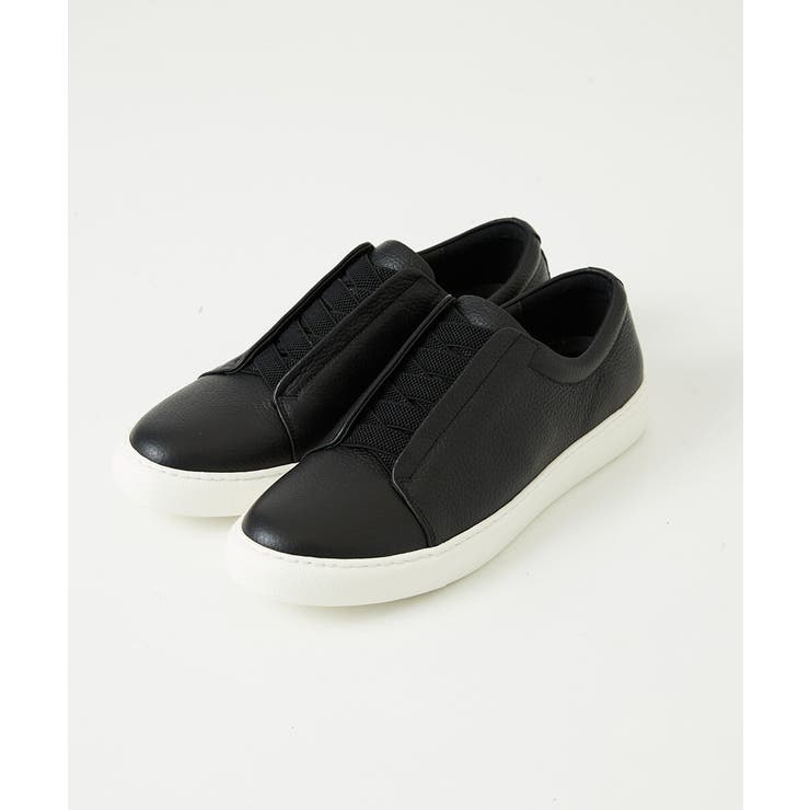 ブラック | スリッポン レザースニーカー | MICHEL KLEIN HOMME