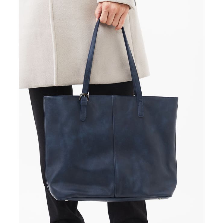 ネイビー | 【ON/OFF対応】サフィアーノトートバッグ | MK MICHEL KLEIN homme