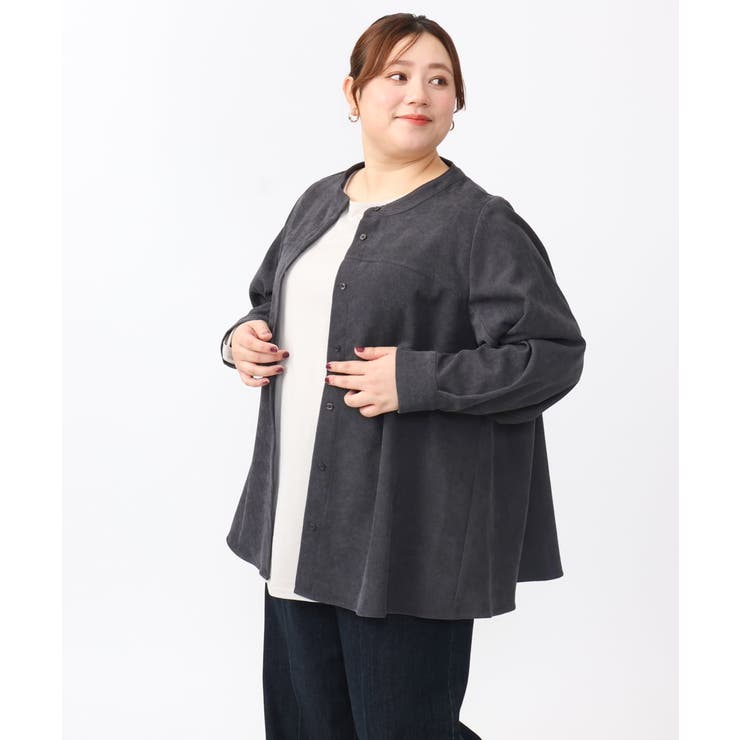 【大きいサイズ】コーデュロイフレアブラウス | eur3 | 詳細画像15 