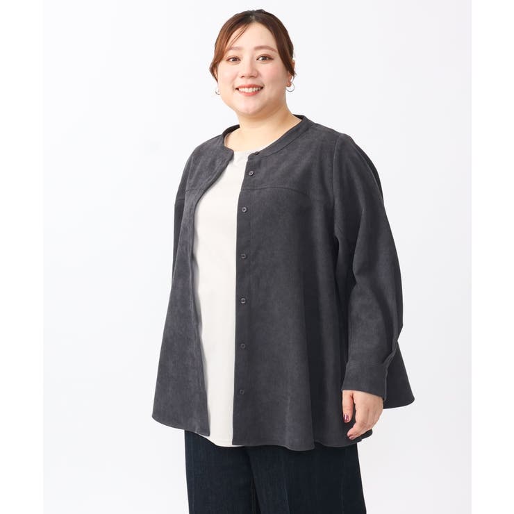 【大きいサイズ】コーデュロイフレアブラウス | eur3 | 詳細画像16 