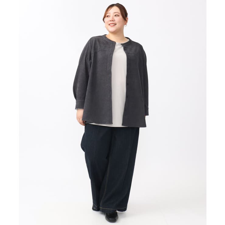 【大きいサイズ】コーデュロイフレアブラウス | eur3 | 詳細画像18 