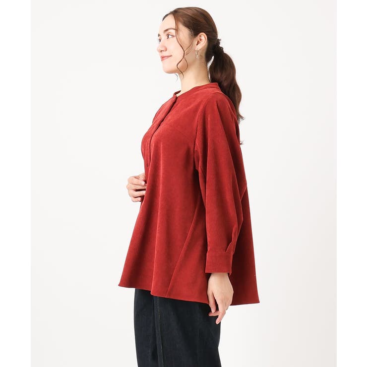 【大きいサイズ】コーデュロイフレアブラウス | eur3 | 詳細画像2 