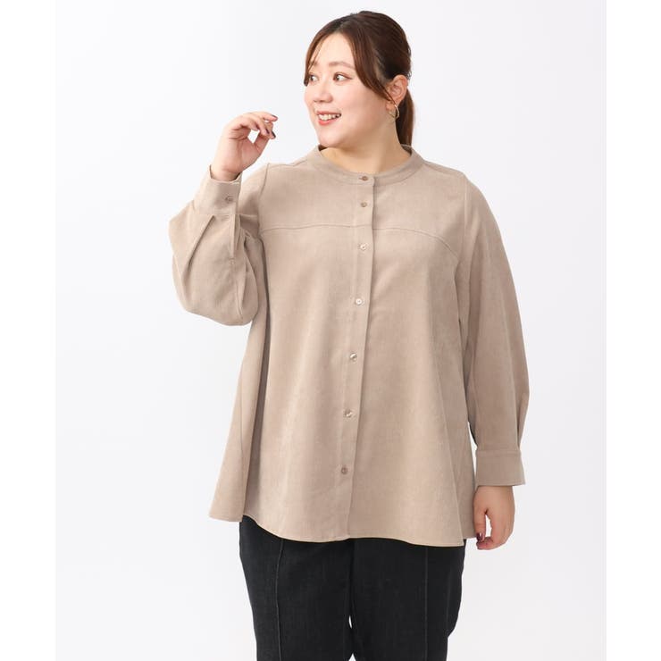 【大きいサイズ】コーデュロイフレアブラウス | eur3 | 詳細画像5 