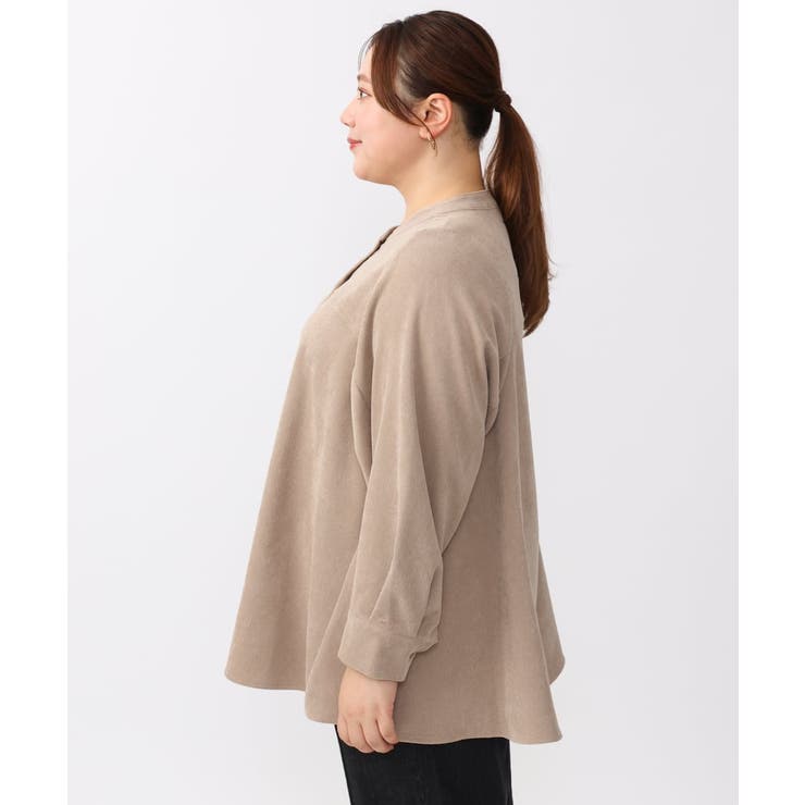 【大きいサイズ】コーデュロイフレアブラウス | eur3 | 詳細画像7 