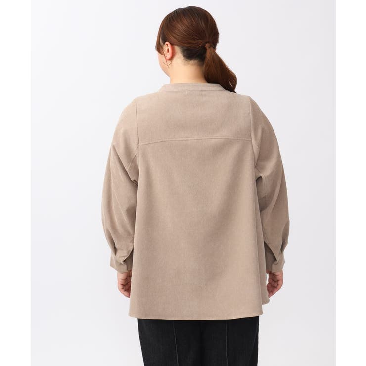 【大きいサイズ】コーデュロイフレアブラウス | eur3 | 詳細画像8 