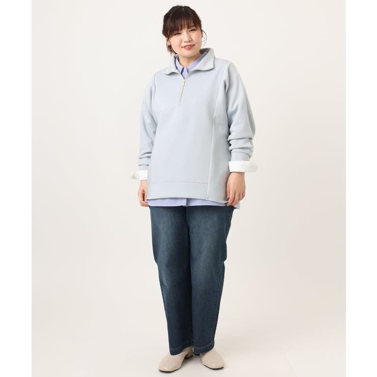 【大きいサイズ】レイヤード風ドロップショルダーシャツ | eur3 | 詳細画像20 