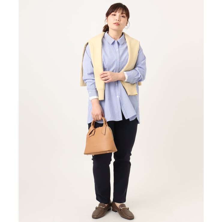 【大きいサイズ】レイヤード風ドロップショルダーシャツ | eur3 | 詳細画像21 