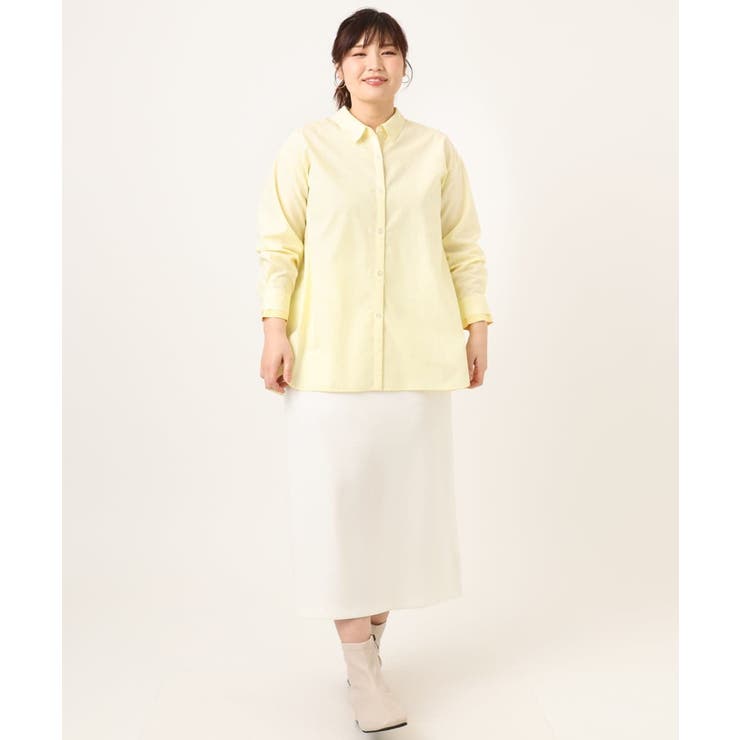 【大きいサイズ】レイヤード風ドロップショルダーシャツ | eur3 | 詳細画像8 