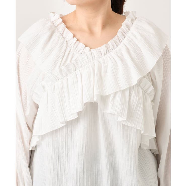 【大きいサイズ】2WAYフリルギャザーブラウス | eur3 | 詳細画像10 