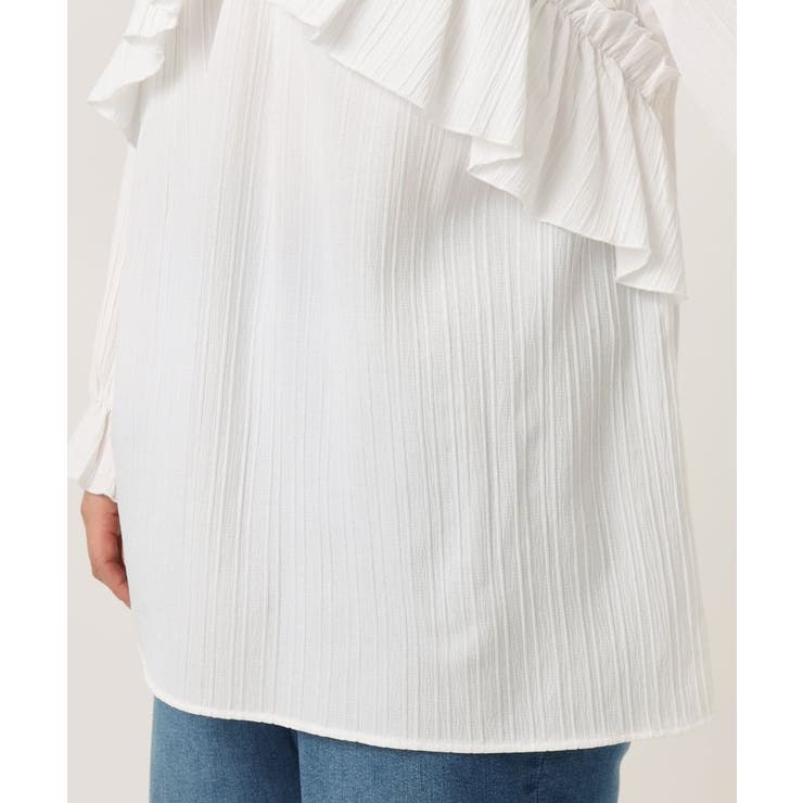 【大きいサイズ】2WAYフリルギャザーブラウス | eur3 | 詳細画像12 