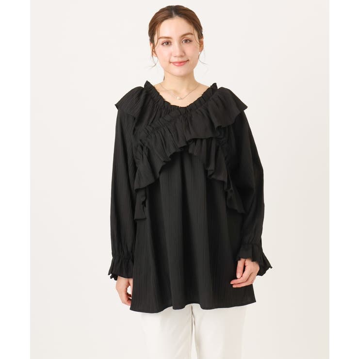 【大きいサイズ】2WAYフリルギャザーブラウス | eur3 | 詳細画像20 