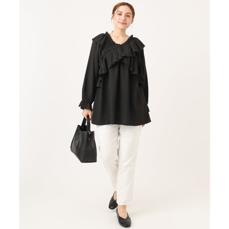 【大きいサイズ】2WAYフリルギャザーブラウス | eur3 | 詳細画像22 