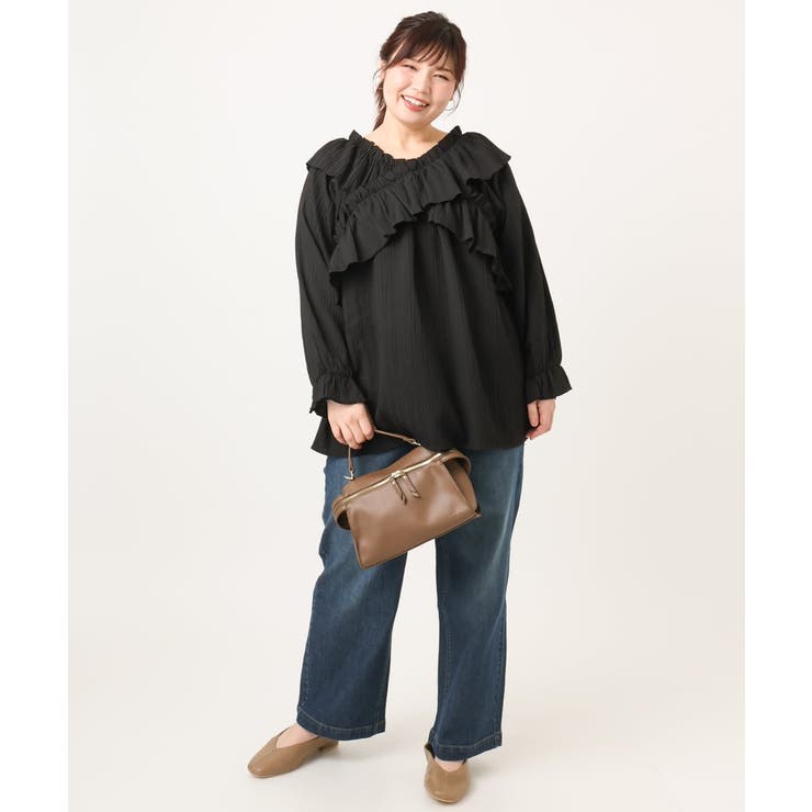 【大きいサイズ】2WAYフリルギャザーブラウス | eur3 | 詳細画像26 