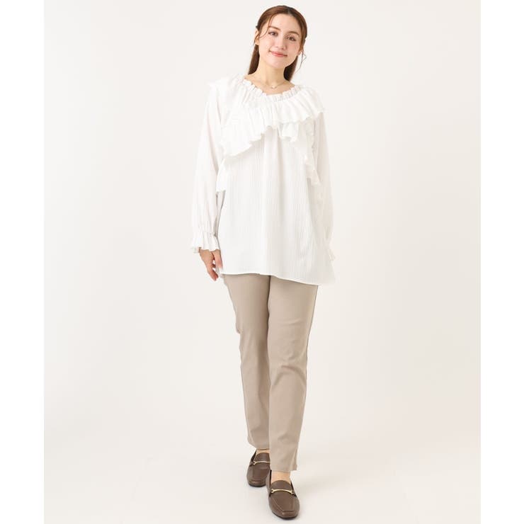 【大きいサイズ】2WAYフリルギャザーブラウス | eur3 | 詳細画像4 