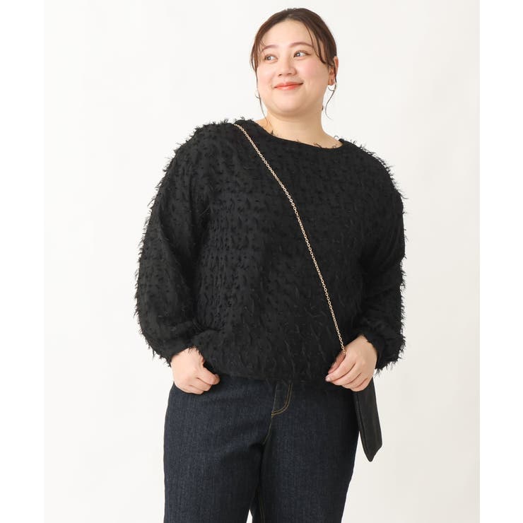 【大きいサイズ】フリンジジャカードブラウス | eur3 | 詳細画像15 