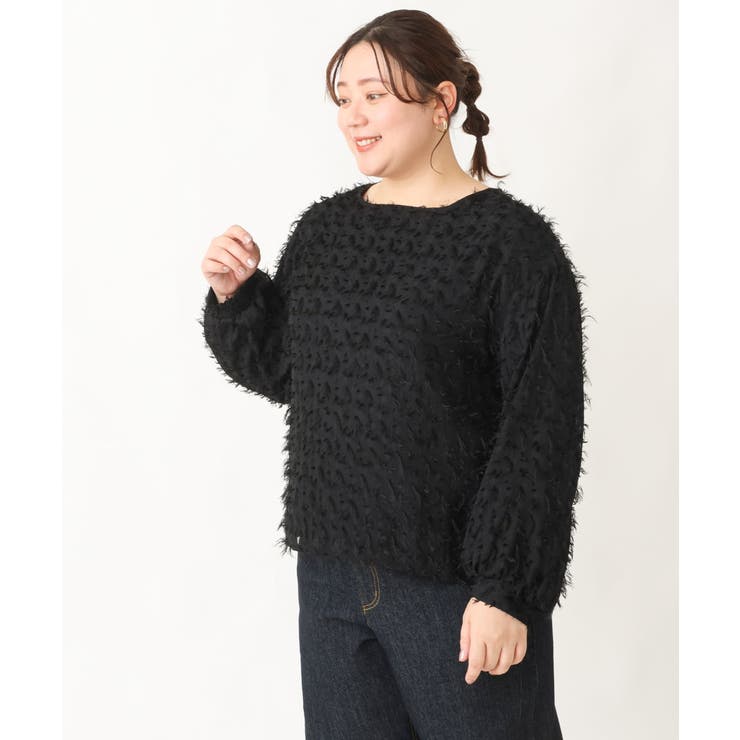 【大きいサイズ】フリンジジャカードブラウス | eur3 | 詳細画像17 