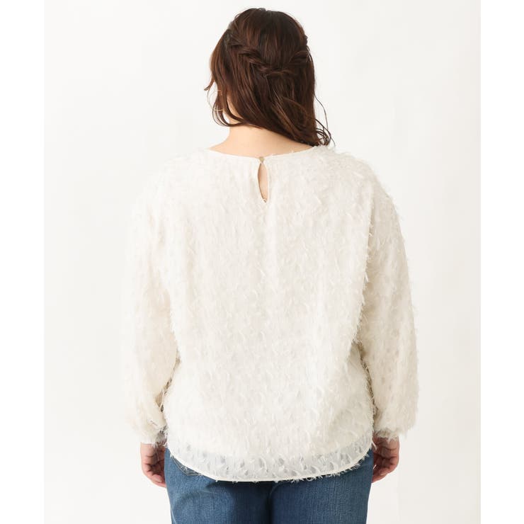 【大きいサイズ】フリンジジャカードブラウス | eur3 | 詳細画像4 