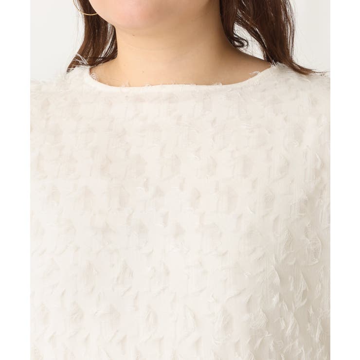 【大きいサイズ】フリンジジャカードブラウス | eur3 | 詳細画像6 