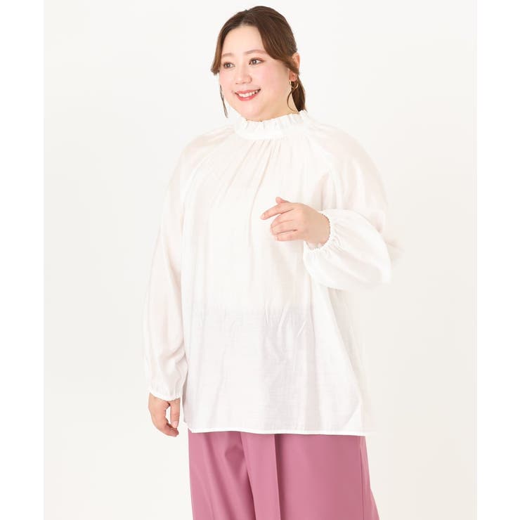 【大きいサイズ/11号サイズあり】フリルリボンブラウス | eur3 | 詳細画像2 