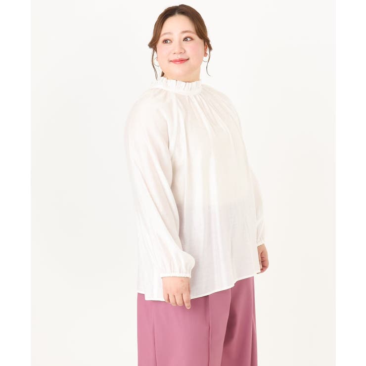 【大きいサイズ/11号サイズあり】フリルリボンブラウス | eur3 | 詳細画像3 