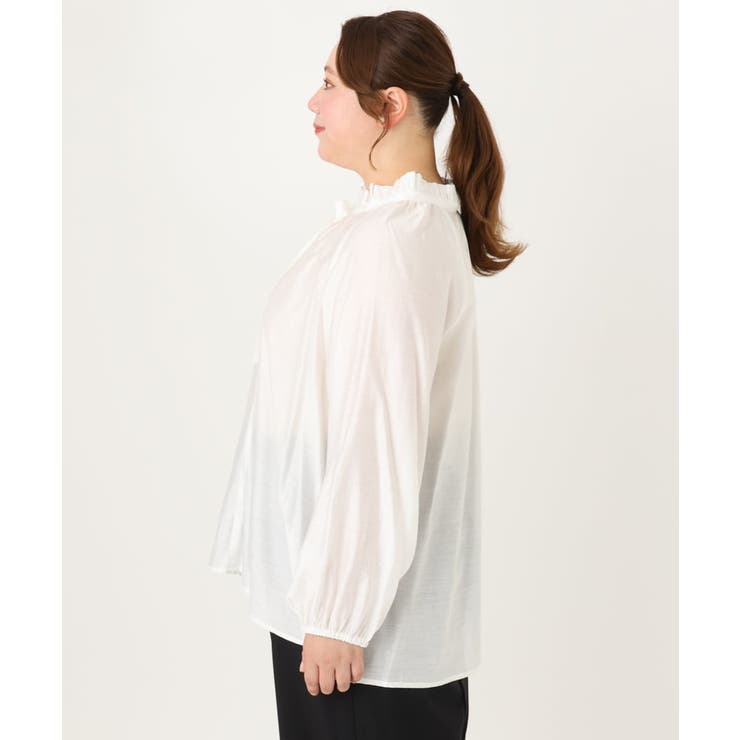 【大きいサイズ/11号サイズあり】フリルリボンブラウス | eur3 | 詳細画像7 