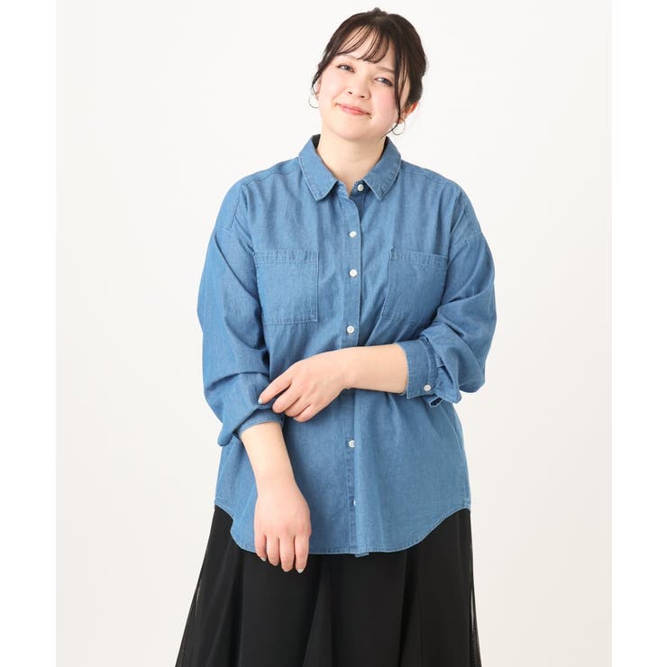 【大きいサイズ】デニムシャツ | eur3 | 詳細画像2 