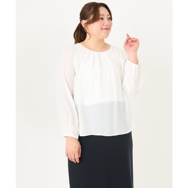 【大きいサイズ/11号サイズあり】2WAYジョーゼットブラウス | eur3 | 詳細画像11 