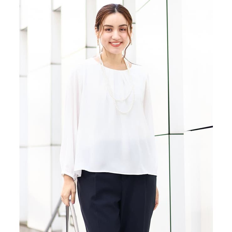 【大きいサイズ/11号サイズあり】2WAYジョーゼットブラウス | eur3 | 詳細画像16 