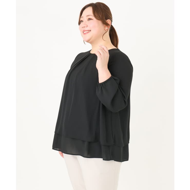 【大きいサイズ/11号サイズあり】2WAYジョーゼットブラウス | eur3 | 詳細画像20 